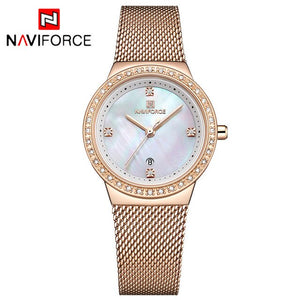 Luxury Brand Watch Women  Ladies Full Steel Mesh Strap Waterproof Watches